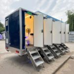 Luxury portable restroom trailer