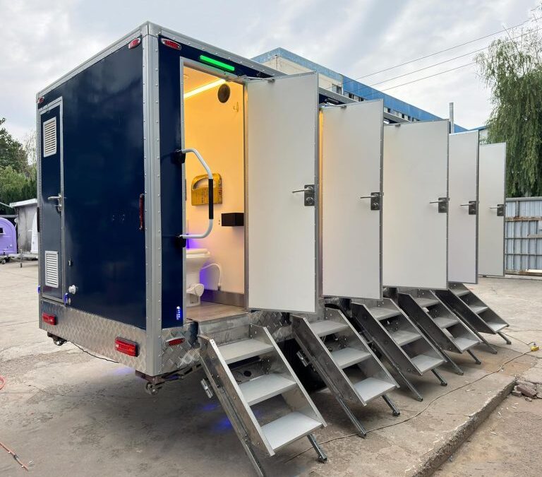 Luxury portable restroom trailer