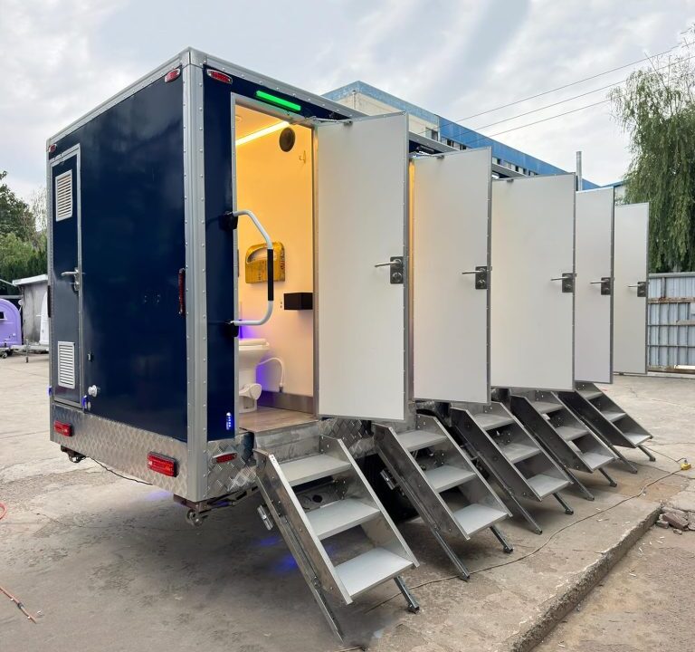 Luxury portable restroom trailer